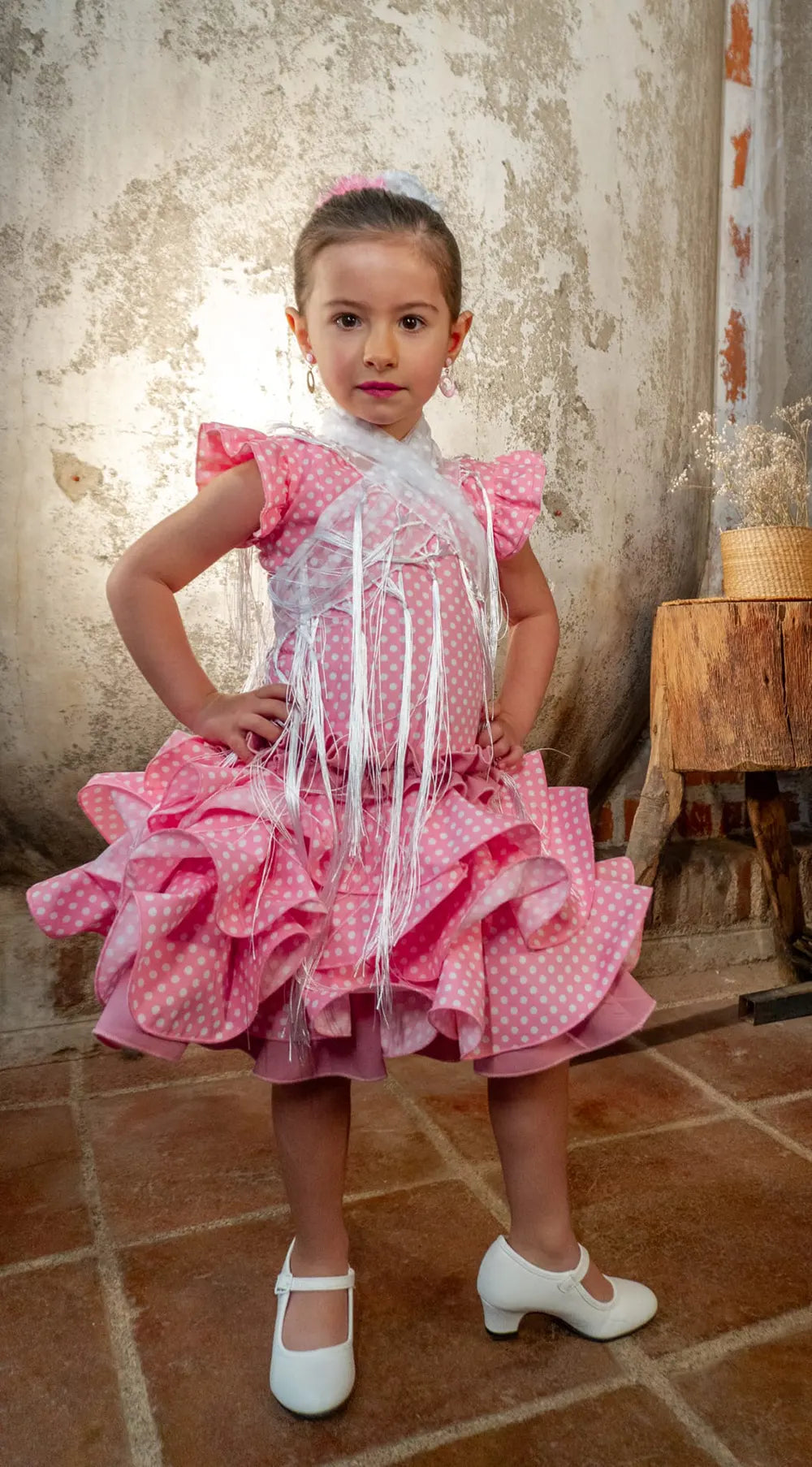 Traje Flamenca Corto con Lunares